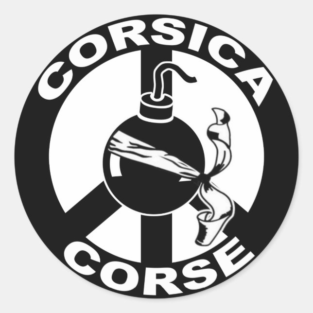 Pegatina Redonda corso (Anverso)