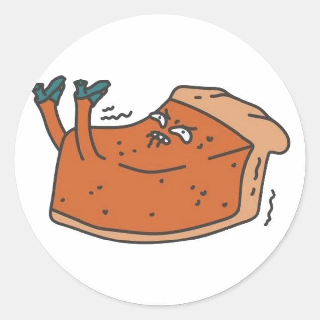 Pegatina Redonda Corta de calabaza alegre y asustada - divertido Dí (Anverso)