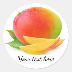 Pegatina Redonda Cortar mango