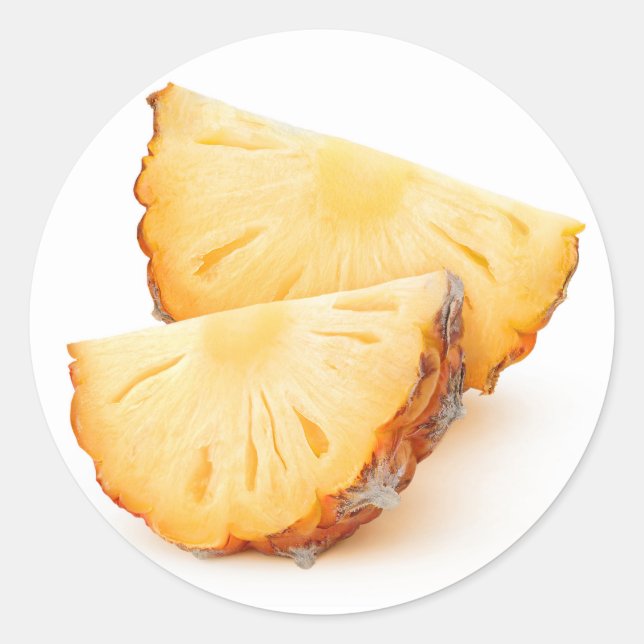 Pegatina Redonda Cortes de piña (Anverso)