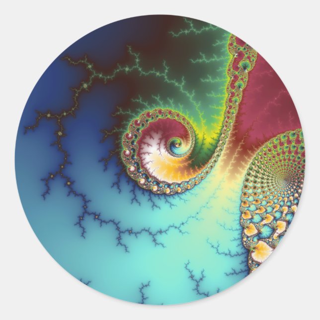 Pegatina Redonda Corteza visual (Anverso)