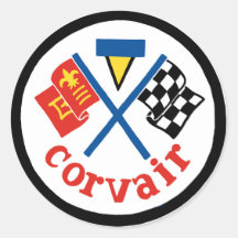 Corvair Vintage Patch 2 Pegatinas color/negro