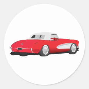 Pegatina Redonda Corvette de 1959