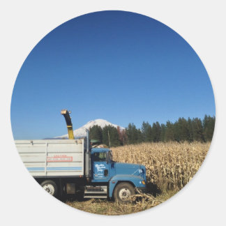 Pegatina Redonda Cosecha agrícola orgánica