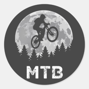 Pegatina Redonda cosecha de motocicletas MTB Mountain