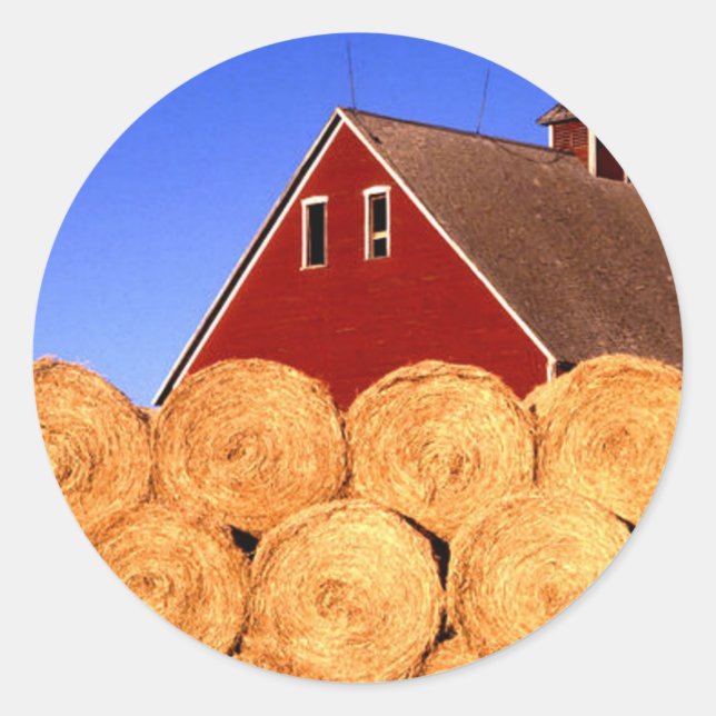 Pegatina Redonda Cosecha finalizada (Anverso)