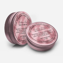 Cosmético de jabón de Relieve metalizado rosa de e