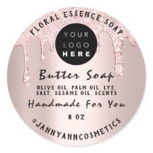 Cosméticos de jabón de mantequilla con goteo hecho