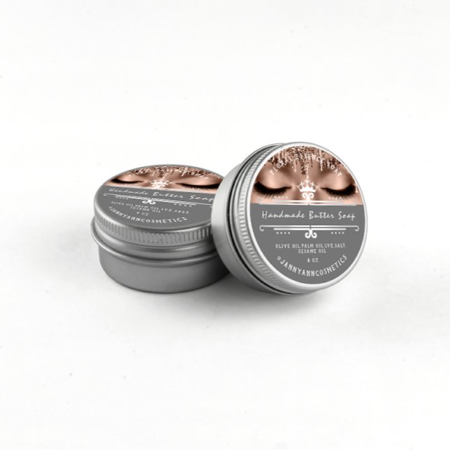 Pegatina Redonda Cosméticos de jabón de mantequilla Gray Royal Laza (Subido por el creador)