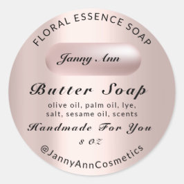 Pegatina Redonda Cosméticos de jabón de mantequilla Producto Instag