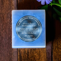 Cosméticos de jabón de Relieve metalizado azul de 