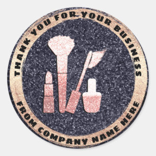 Pegatina Redonda Cosméticos de maquillaje en línea gracias a Grey