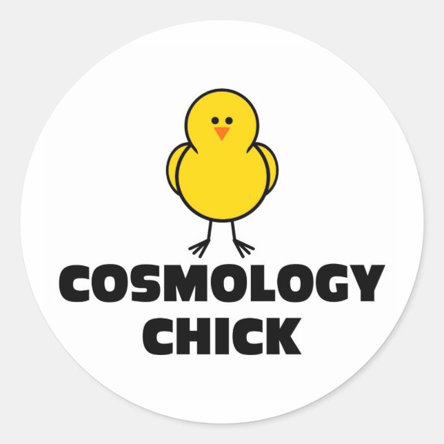Pegatina Redonda Cosmología CHick (Anverso)