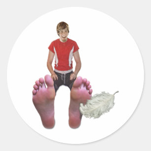 Pegatina Redonda Cosquillee mis pies también