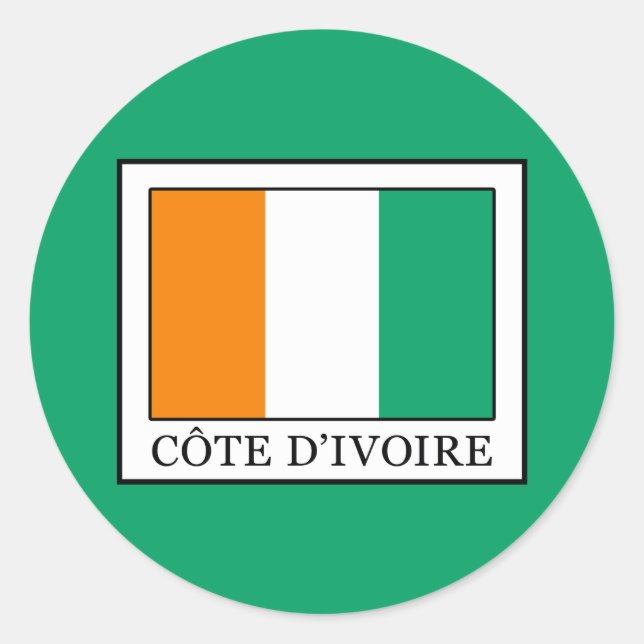 Pegatina Redonda Costa de Marfil (Anverso)