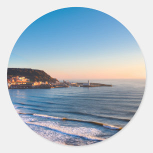 Pegatina Redonda Costa de Scarborough