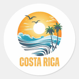 Pegatina Redonda Costa Rica