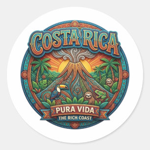 PEGATINA REDONDA COSTA RICA