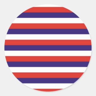 Pegatina Redonda Costa Rica laos franjas de bandera