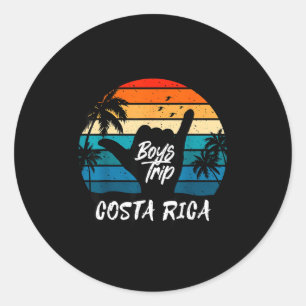 Pegatina Redonda Costa rica viaje de chicos coincidente 