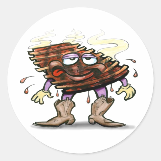 Pegatina Redonda Costillas (Anverso)