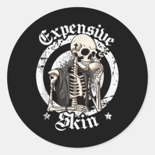 Pegatina Redonda Costoso Tatuaje Local De Artista De Tinta Graciosa