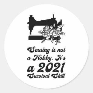 Pegatina Redonda Costura -