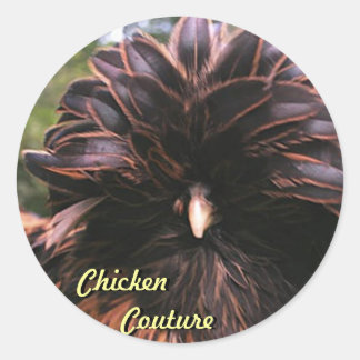 Pegatina Redonda Costura de pollo