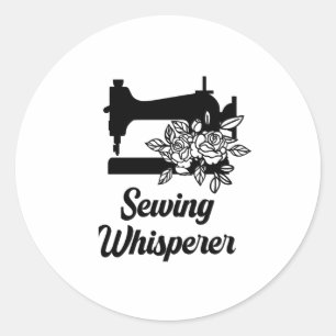 Pegatina Redonda Costura - Susurrador de Costura