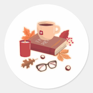 Pegatina Redonda Cosy Autumn Mood