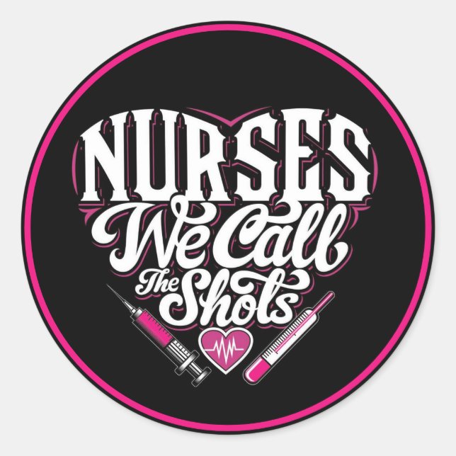 Pegatina Redonda Cotizaciones de enfermería (Anverso)