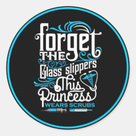 Pegatina Redonda Cotizaciones de enfermería