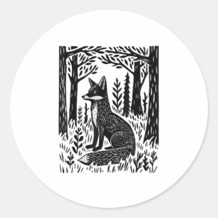 Pegatina Redonda Cottagecore Forestcore Goblincore Bosque Bosque