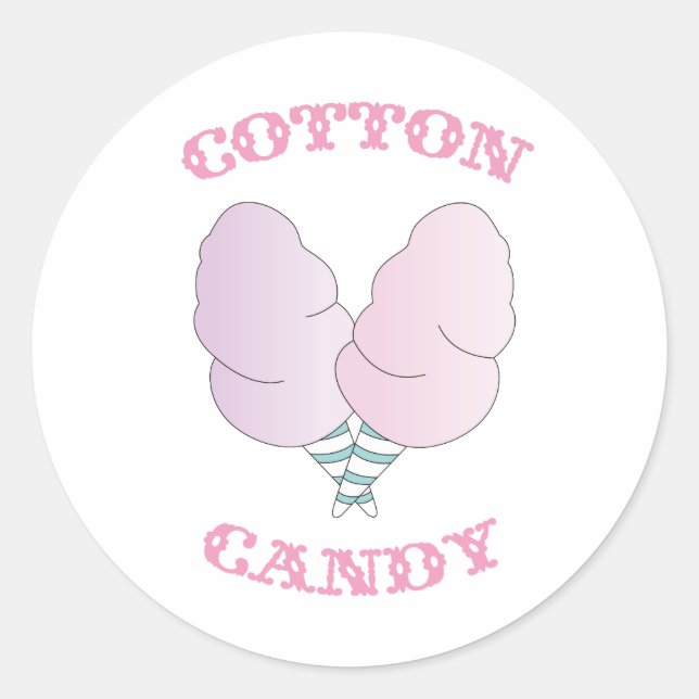 Pegatina Redonda Cotton Candy (Anverso)
