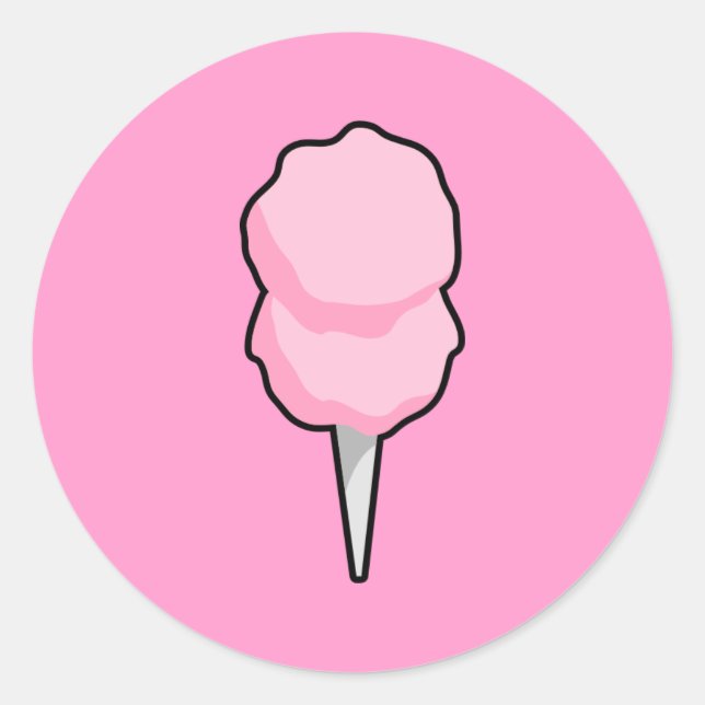 Pegatina Redonda Cotton Candy (Anverso)