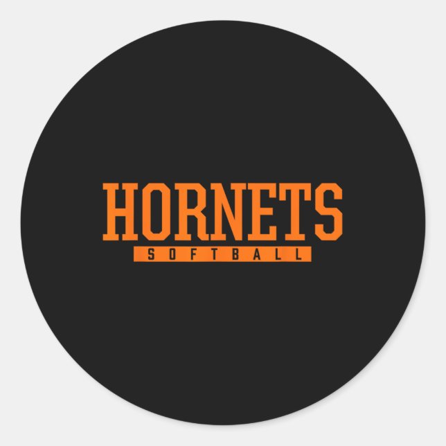 Pegatina Redonda Cottondale Hornets Softll Hs  (Anverso)