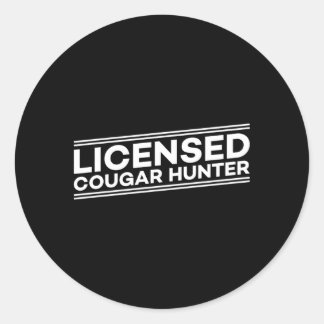 Pegatina Redonda Cougar Hunter S