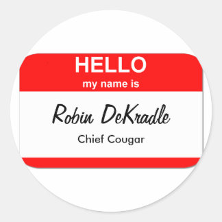 Pegatina Redonda Cougar Woman