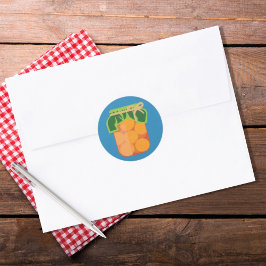 Pegatina Redonda Country Fair Peaches