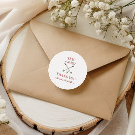 Pegatina Redonda Country Pink Girl New to the Club Golf Baby Shower