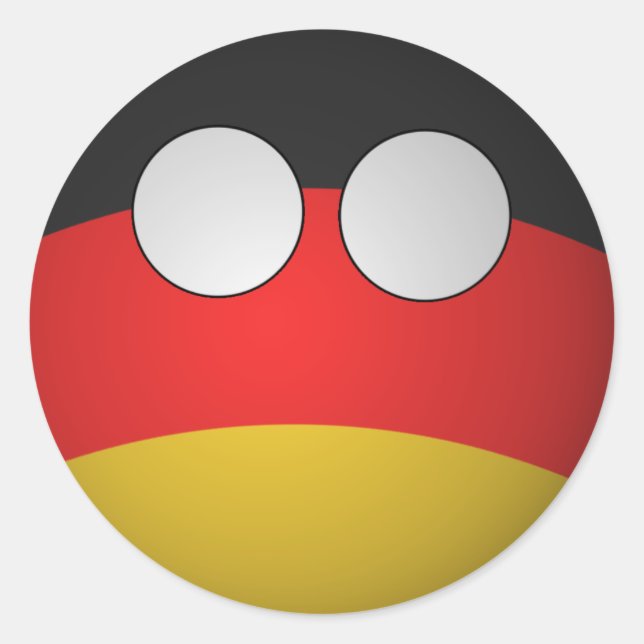 Pegatina Redonda CountryBall Germany bordador (Anverso)