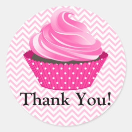 Pegatina Redonda Couture Cupcake Bakery Gracias