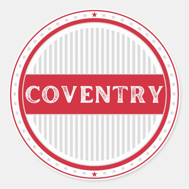 Pegatina Redonda Coventry City Pride Emblem – English Identity (Anverso)