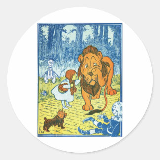 Pegatina Redonda Cowardly Lion