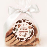 Pegatina Redonda Cowboy First Rodeo Wild West Birthday party<br><div class="desc">Cowboy First Rodeo Wild West Birthday party Classic Round Pegatina disponible.</div>