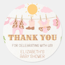 Cowgirl Clothesline Western Baby Shower Gracias