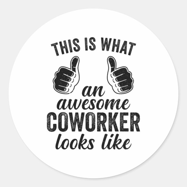 Pegatina Redonda Coworker Birthday Employee Farewell Goodbye Going  (Anverso)