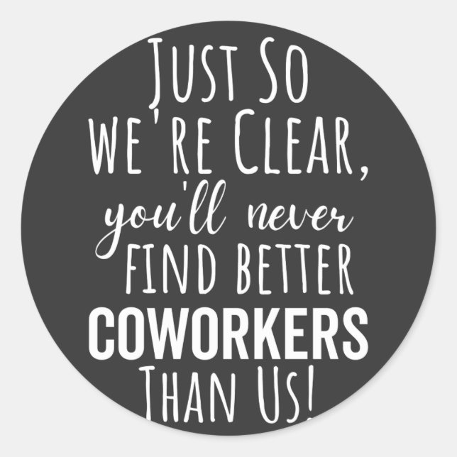 Pegatina Redonda Coworker Goodbye | Traslado de trabajadores | Sali (Anverso)