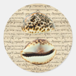 Pegatina Redonda Cowrie