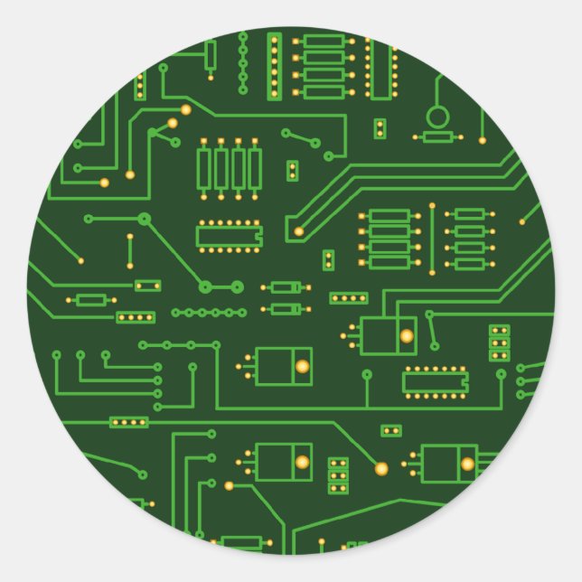 Pegatina Redonda cpu (Anverso)